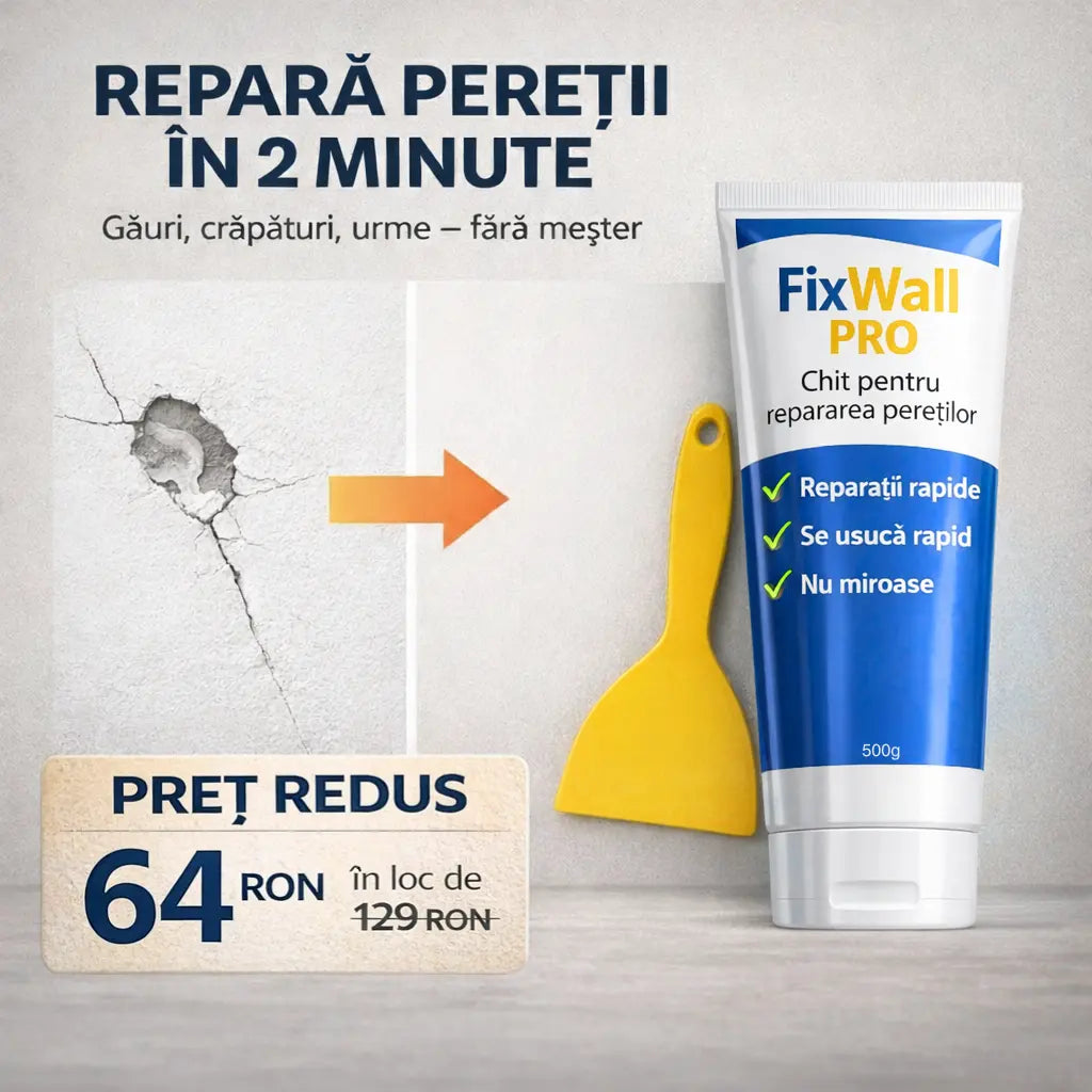 FixWall PRO™ – Repară fisuri și găuri în pereți