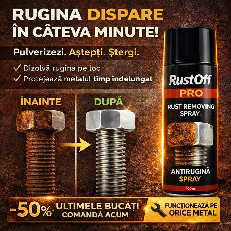 RustOff PRO™ – Spray Anti-Rugină Profesional